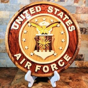 United States Air Force Beautiful Wood Wall Plaque  • Beautifully Handcrafted